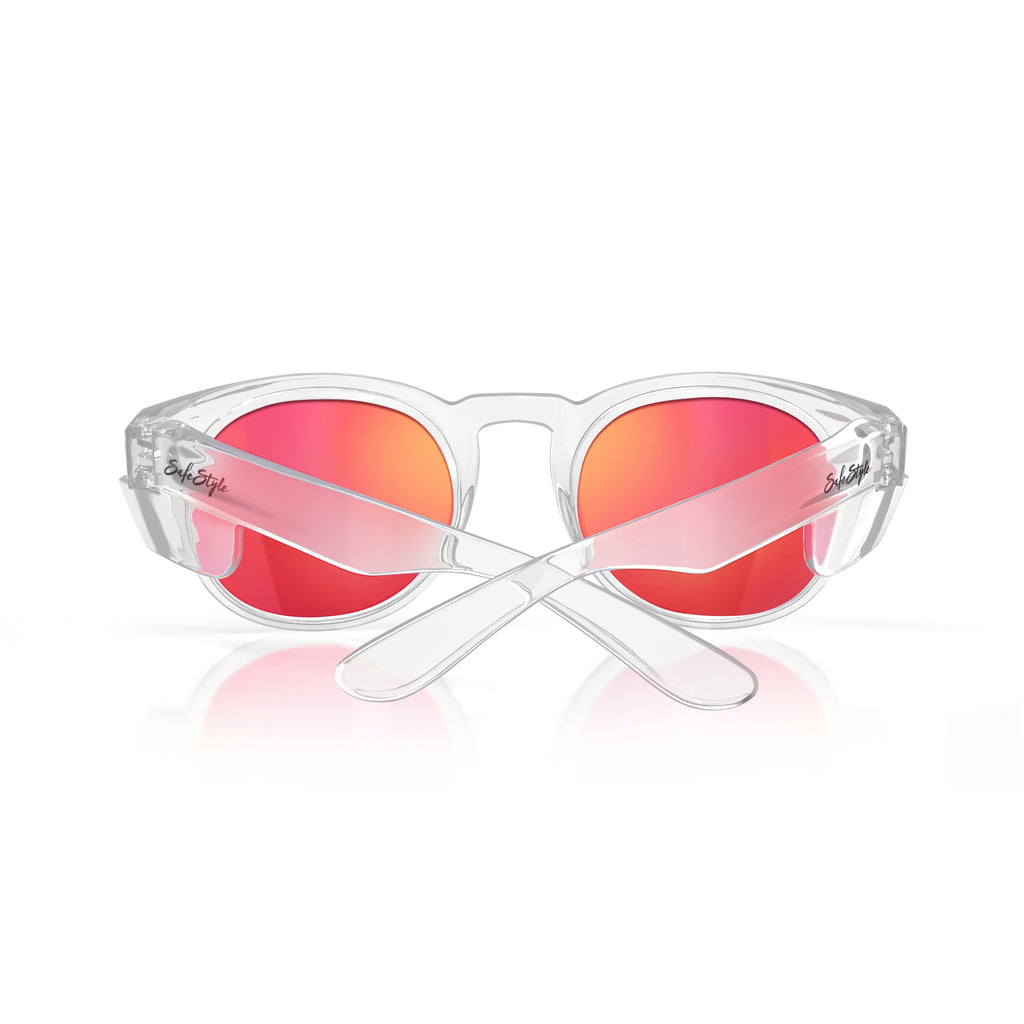 SafeStyle Cruisers Clear Frame/ Mirror Red Polarised Lens