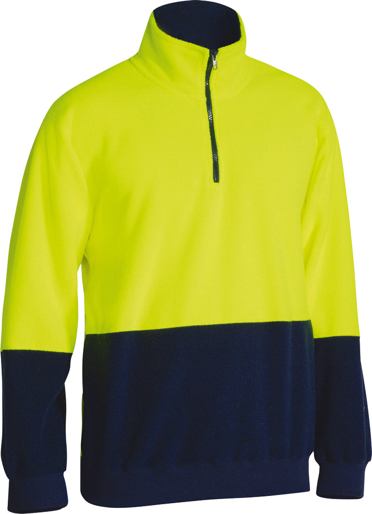 Bisley Hi Vis Polarfleece Zip Pullover