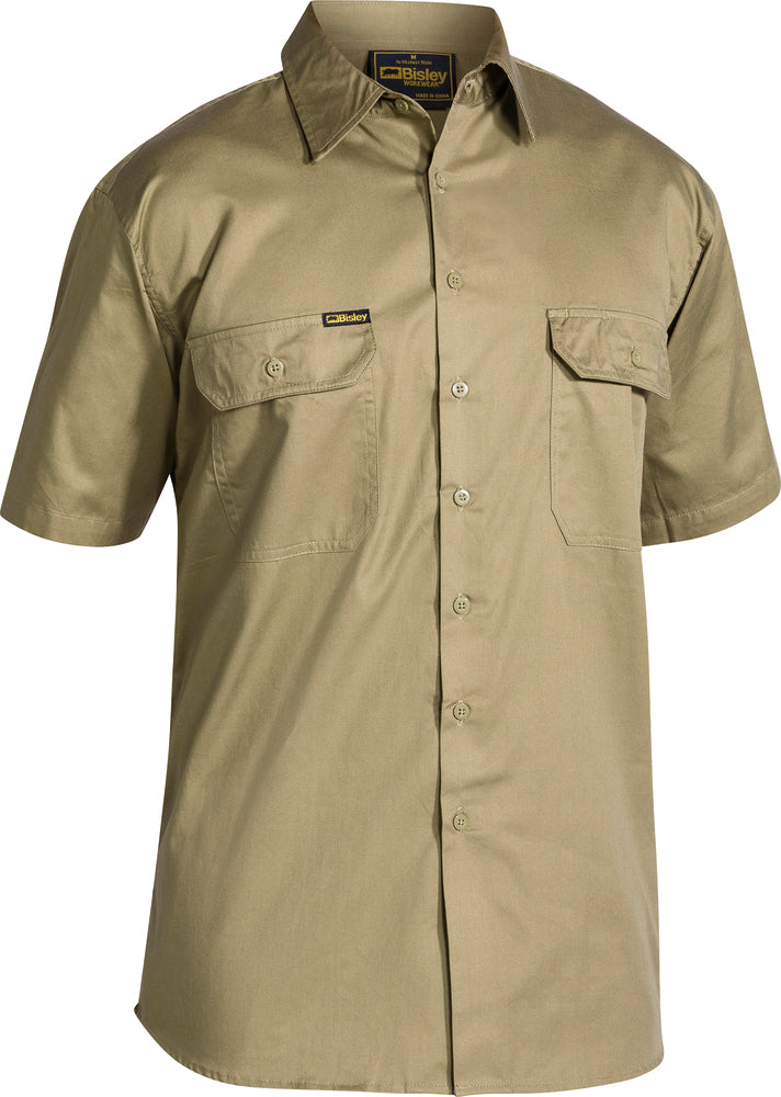 Bisley Cool Lightweight Mens Drill Shirt S/S