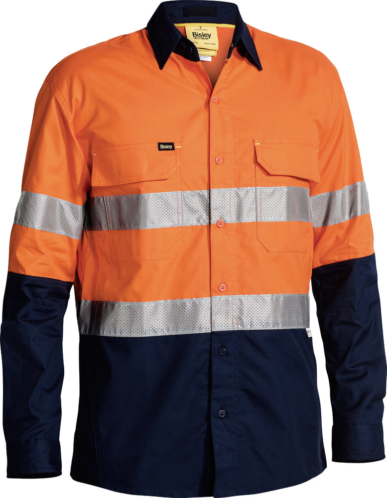 Bisley 3M Taped Hi Vis Ripstop Shirt L/S