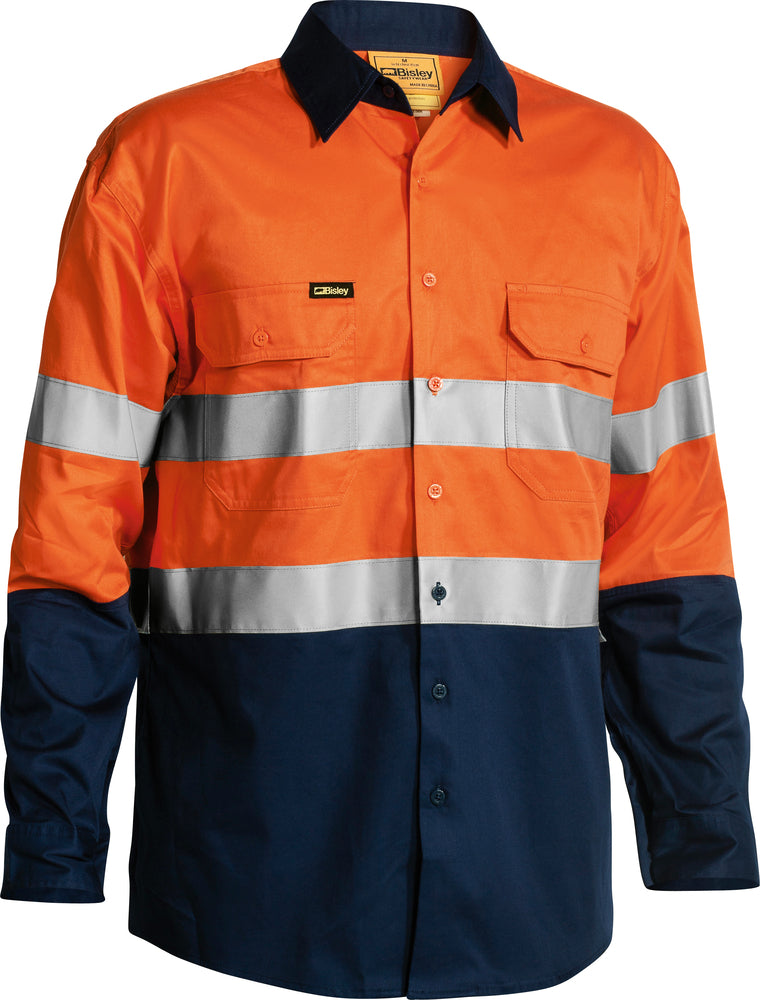 Bisley 3M Taped 2 Tone Hi Vis Cool Lightweight Shirt L/S