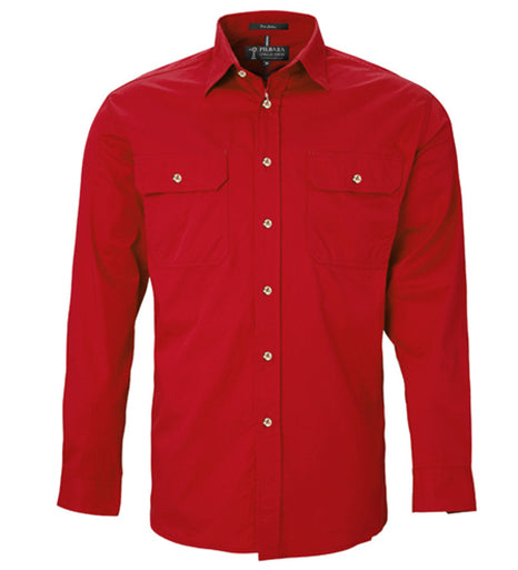 Ritemate Pilbara Mens Open Front L/S Shirt