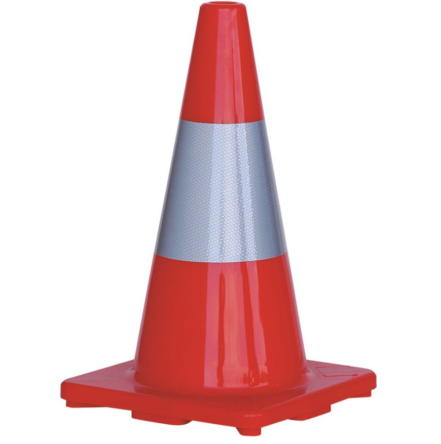 Orange PVC Traffic Cones Reflective Tape 450mm