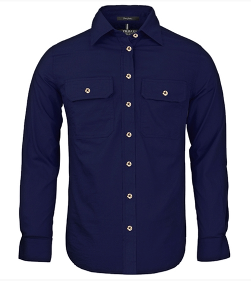 Ritemate Pilbara Ladies Open Front L/S Shirt
